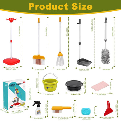 18 Piece Little Helper Cleaning Tool Set Green
