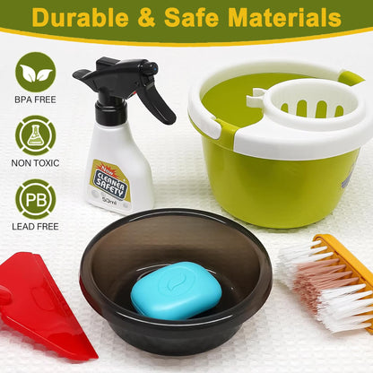 18 Piece Little Helper Cleaning Tool Set Green