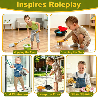 18 Piece Little Helper Cleaning Tool Set Green