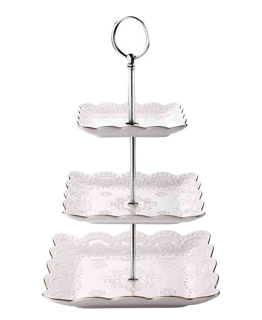 Kitchen Life Cake Stand - White