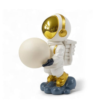 Astronaut Holding Moon Desk Lamp White