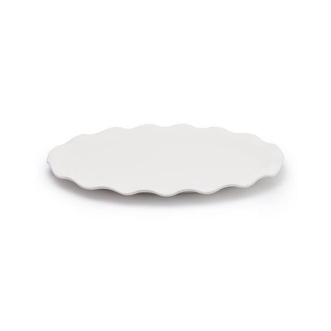JAN Maison Blanche 40.8cm Wave Oval Platter White