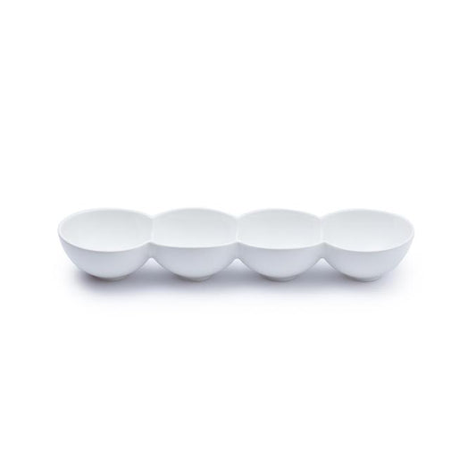 JAN Maison Blanche 34.5cm 4 Division Bowl White