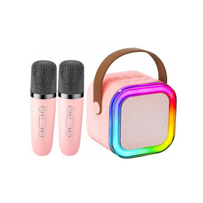 Colorful Karaoke Bluetooth Sound System Pink