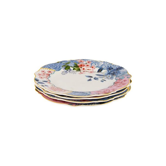 Jenna Clifford Belle Fleur 4 Piece Dinner Plate Set Multicoloured