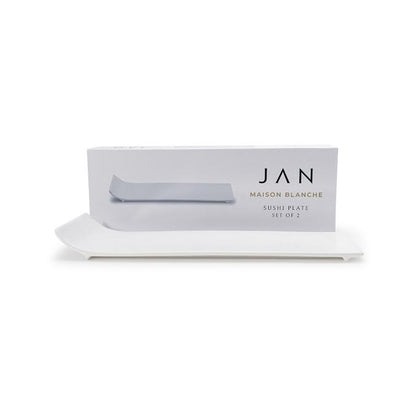 JAN Maison Blanche 2 Piece Sushi Platter Set White