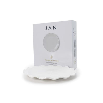 JAN Maison Blanche 4 Piece 27cm Dinner Plate Set White