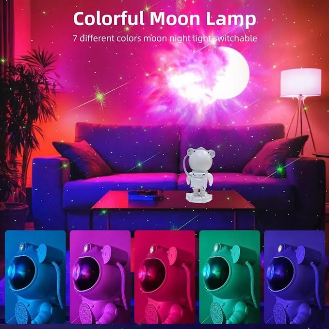 Astronaut Projector with LED Lights White