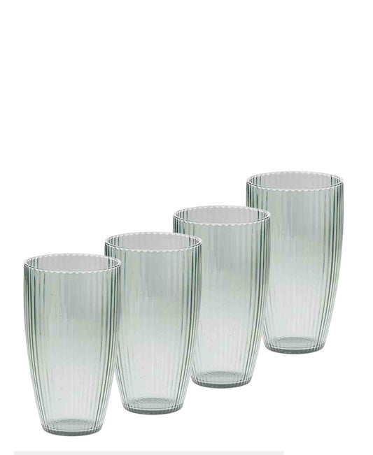 Kitchen Life Recycled Drinking Tumbler 4 Piece - Clear