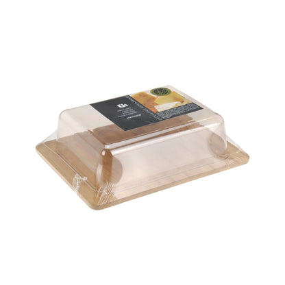 Excellent Houseware Bamboo Cheese Board with Acrylic Dome Clear & Brown