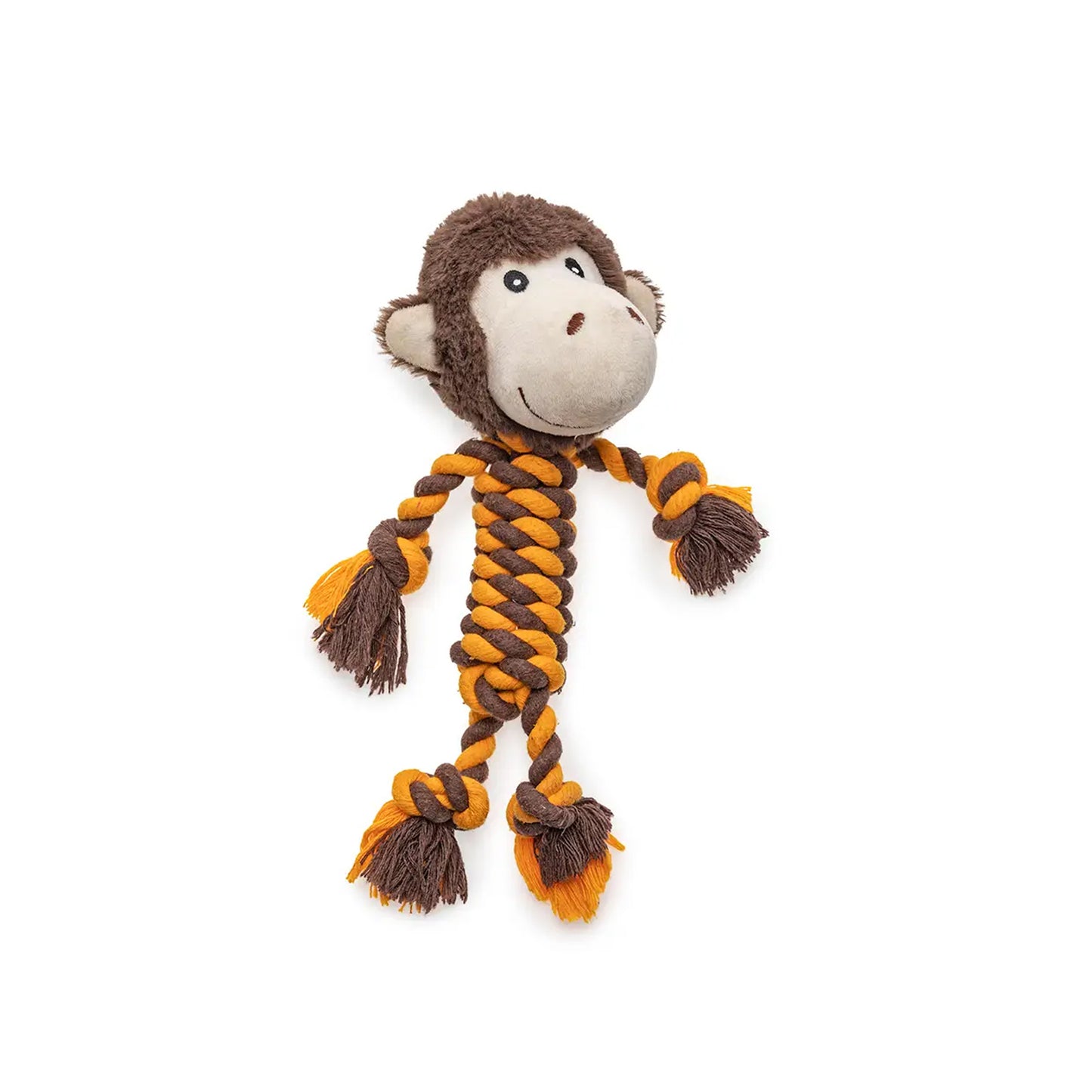 Nice Paws Pet Knottie Animal Toy Brown & Orange