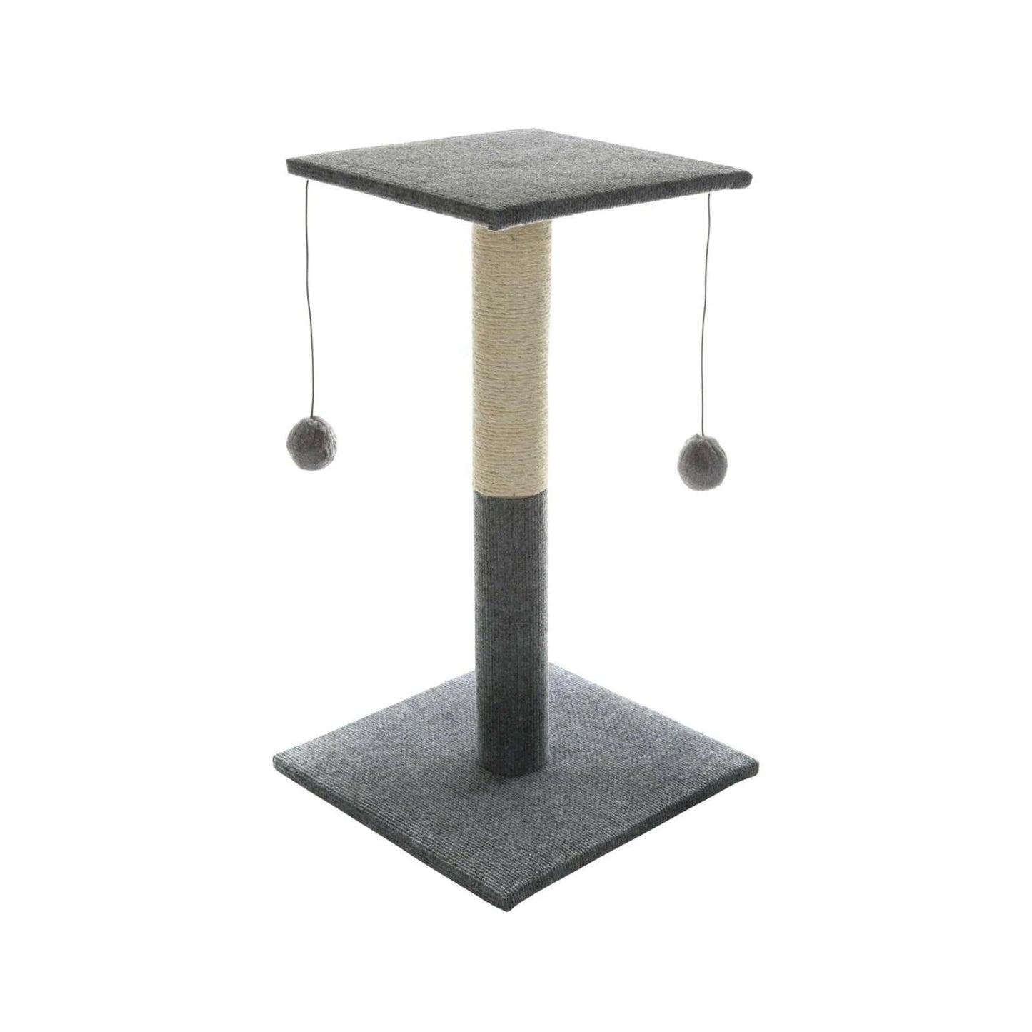 Cats Collection 60cm Cat Scratch Tree Stand with 2 Balls Grey