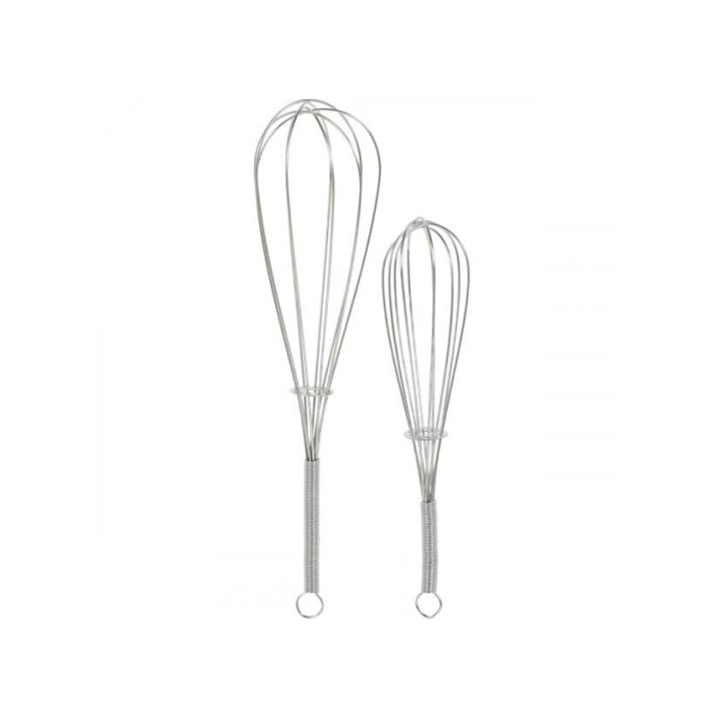 Excellent Housewares 2 Piece Whisk Set Silver