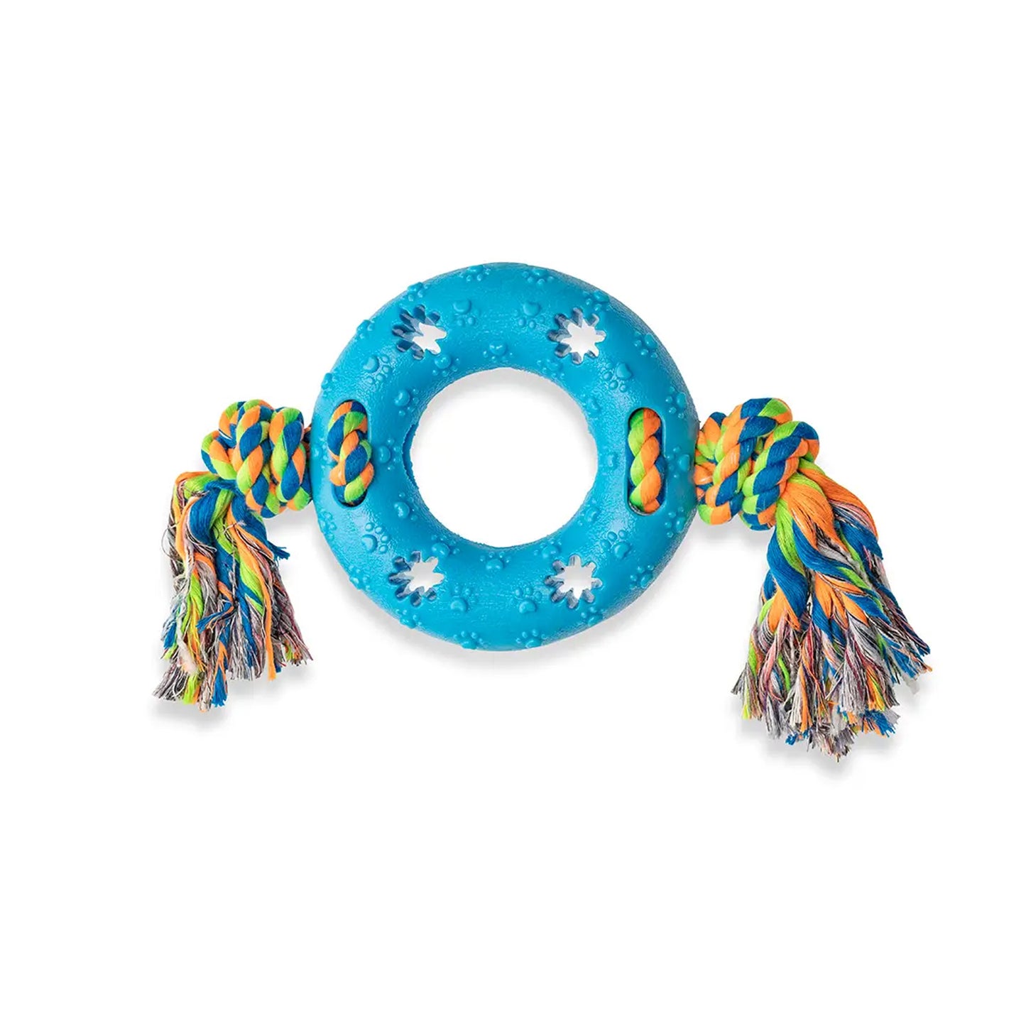 Nice Paws Pet Ring 'N Rope Toy Blue