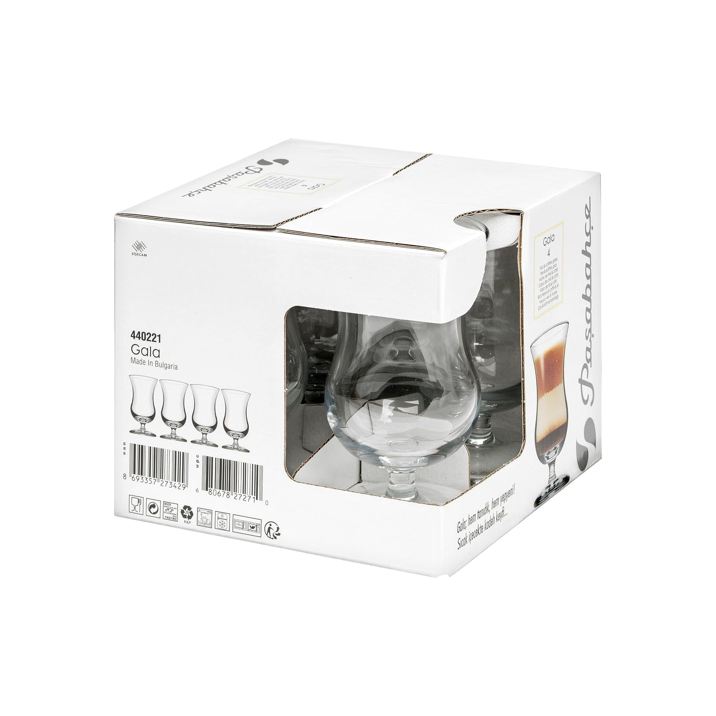 Pasabahce 4 Piece 125ml Gala Tea Glass Set Clear