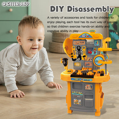 27 Piece Multifunctional Tool Stand Play Set Yellow
