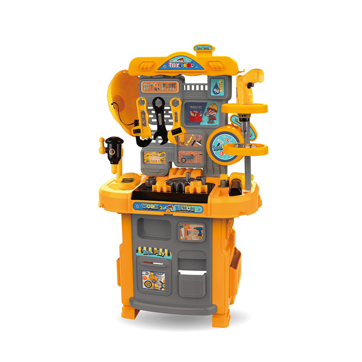 27 Piece Multifunctional Tool Stand Play Set Yellow