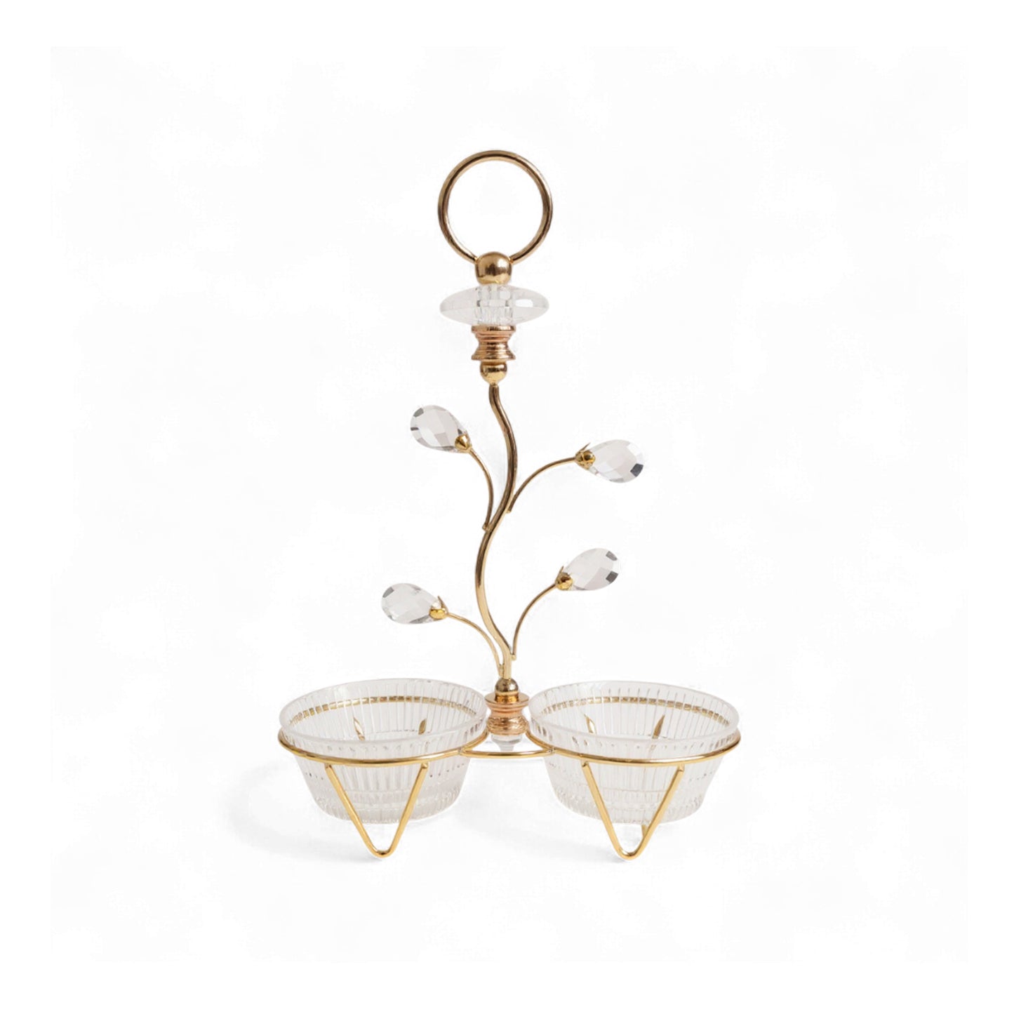 The Venice 2 Piece Snack Bowl Set Gold