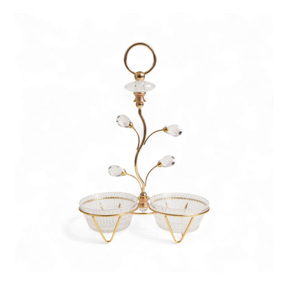 The Venice 2 Piece Snack Bowl Set Gold