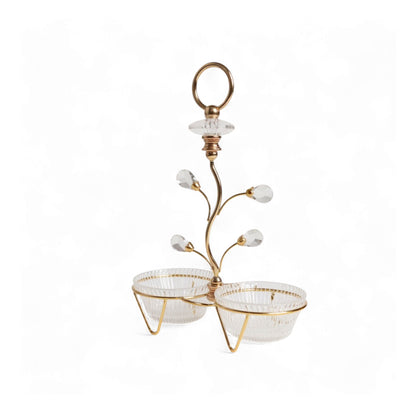 The Venice 2 Piece Snack Bowl Set Gold