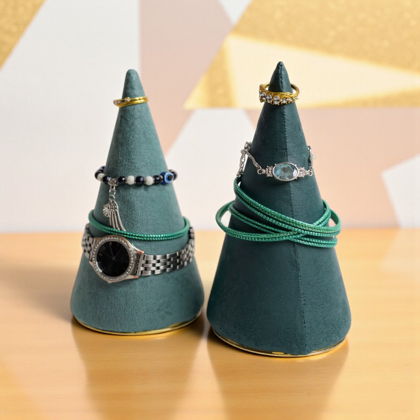 Antalya Cone Shaped Jewellery Organiser Dark Green