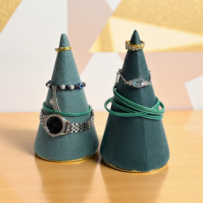 Antalya Cone Shaped Jewellery Organiser Dark Green