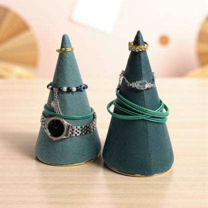 Antalya Cone Shaped Jewellery Organiser Dark Green