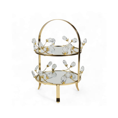 The Venice 2 Tier Cake Stand Gold