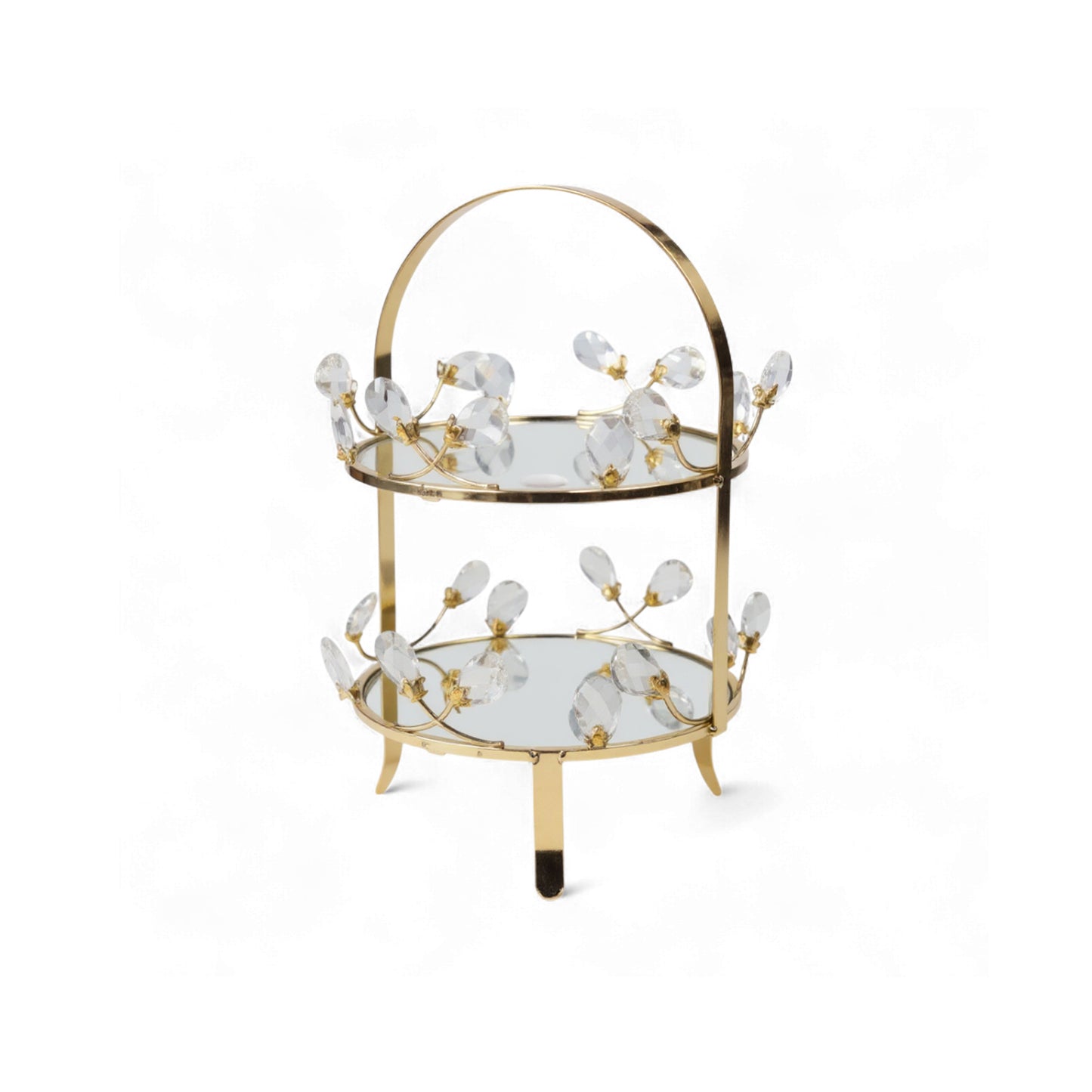 The Venice 2 Tier Cake Stand Gold