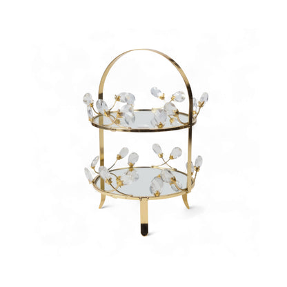The Venice 2 Tier Cake Stand Gold
