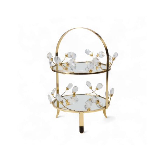 The Venice 2 Tier Cake Stand Gold