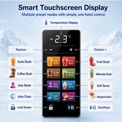 2 in 1 Soft Serve and Slush Machine Black