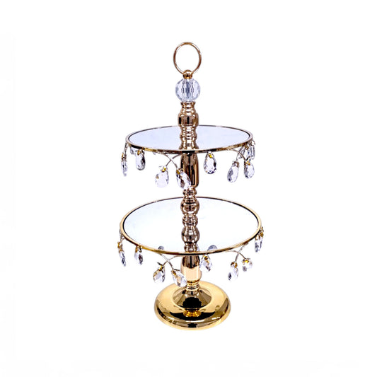 Milano 2 Tier Cupcake Stand Gold