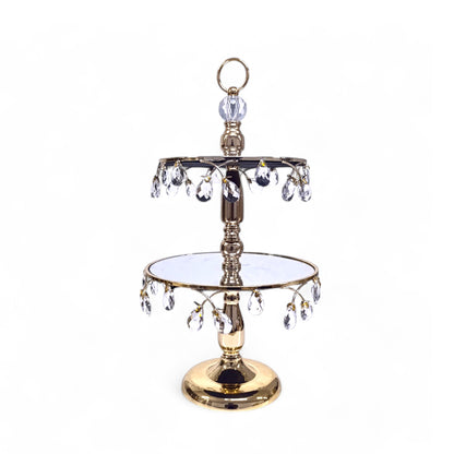 Milano 2 Tier Cupcake Stand Gold