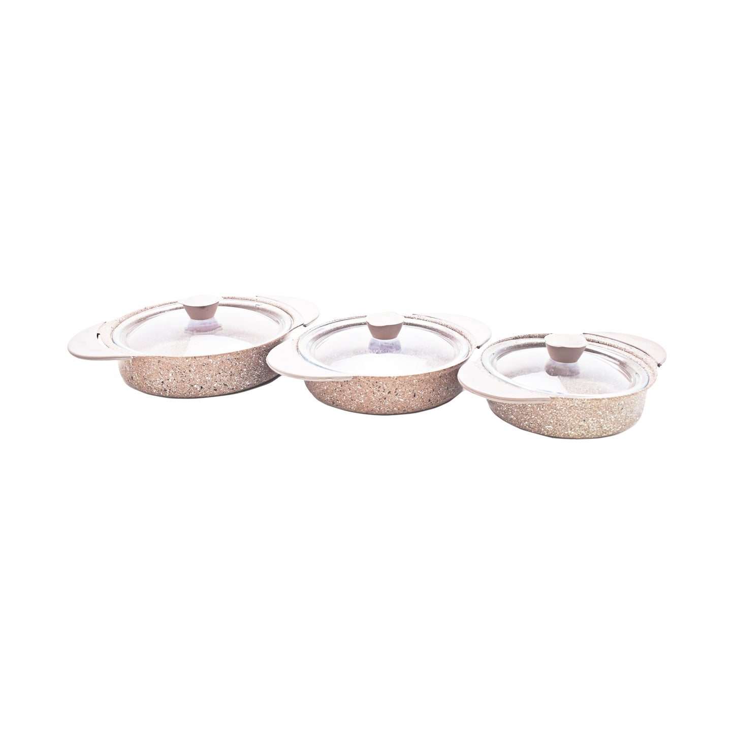 OMS 6 Piece Cast Granite Cookware Set Sandbeige