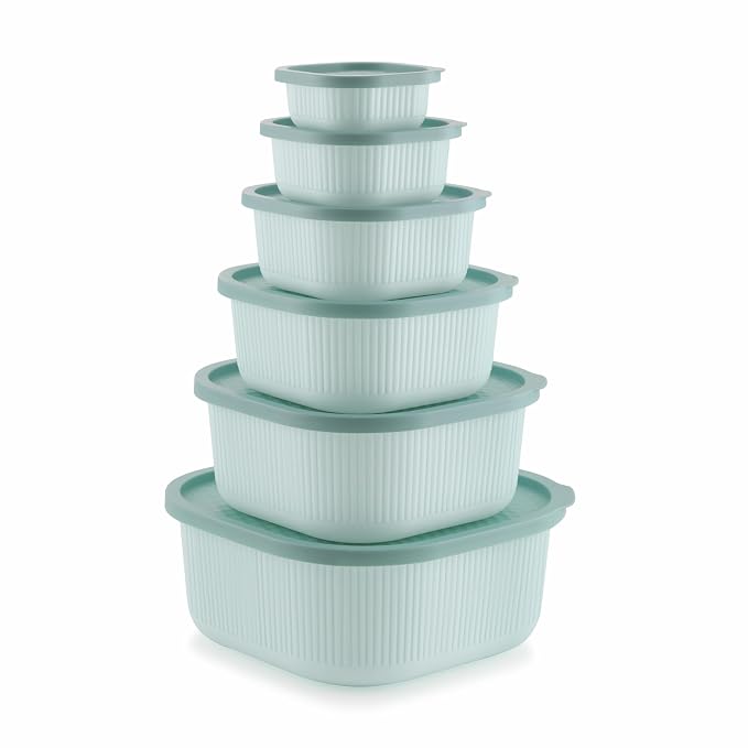 Mastercook Marina 6 Piece Square Container Set Green