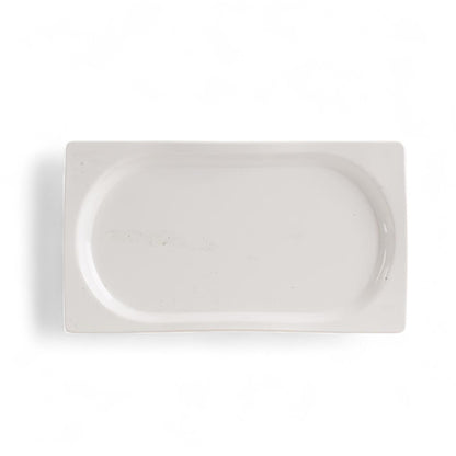 Kitchen Life Rectangular Ceramic Serving Platter White