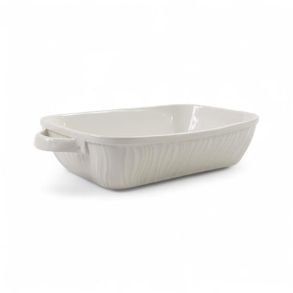 Kitchen Life Ceramic Rectangular Platter White