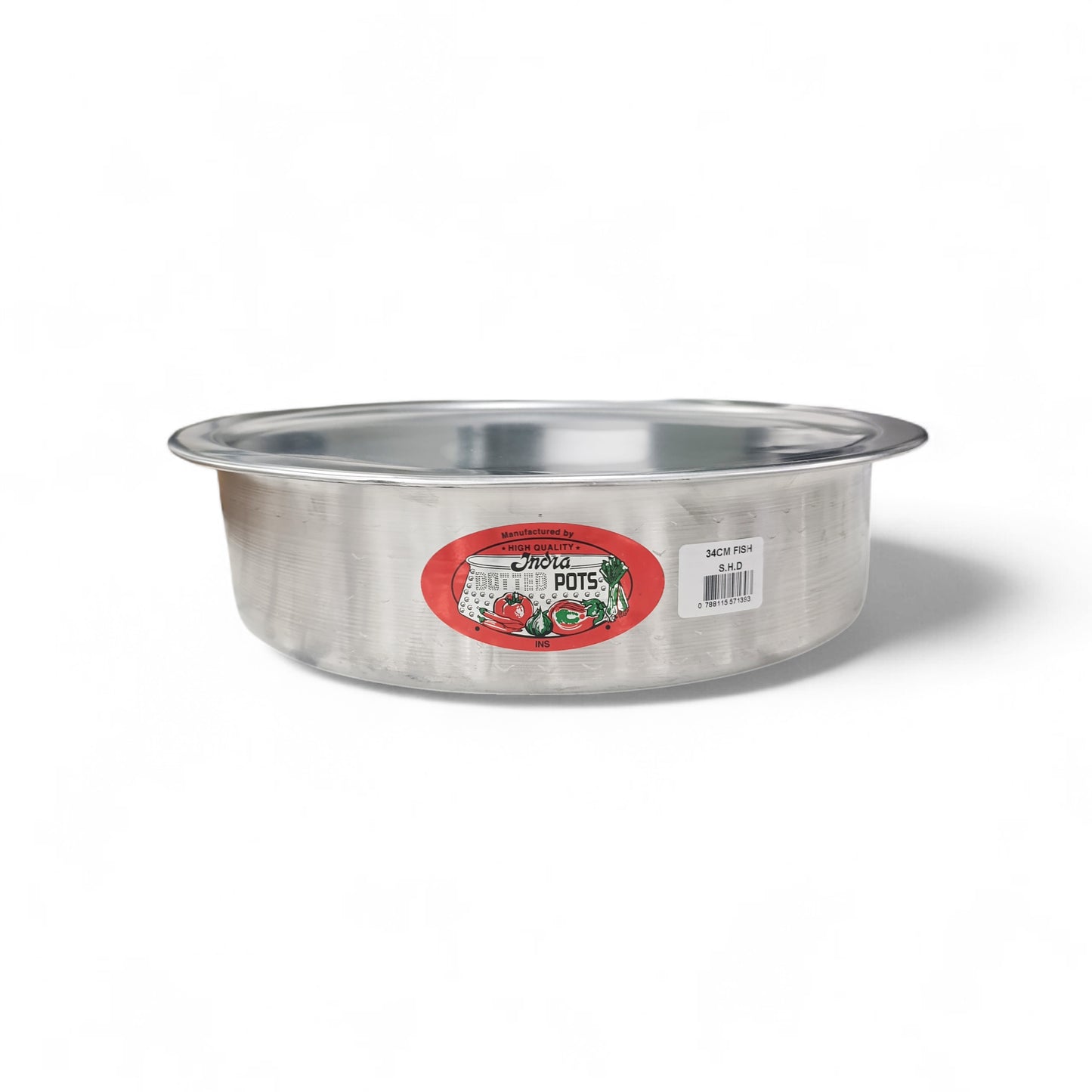 Kitchen Life 34cm Aluminium Fish Pot Silver