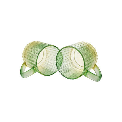 350ml Gradient Design Glass Mug Green