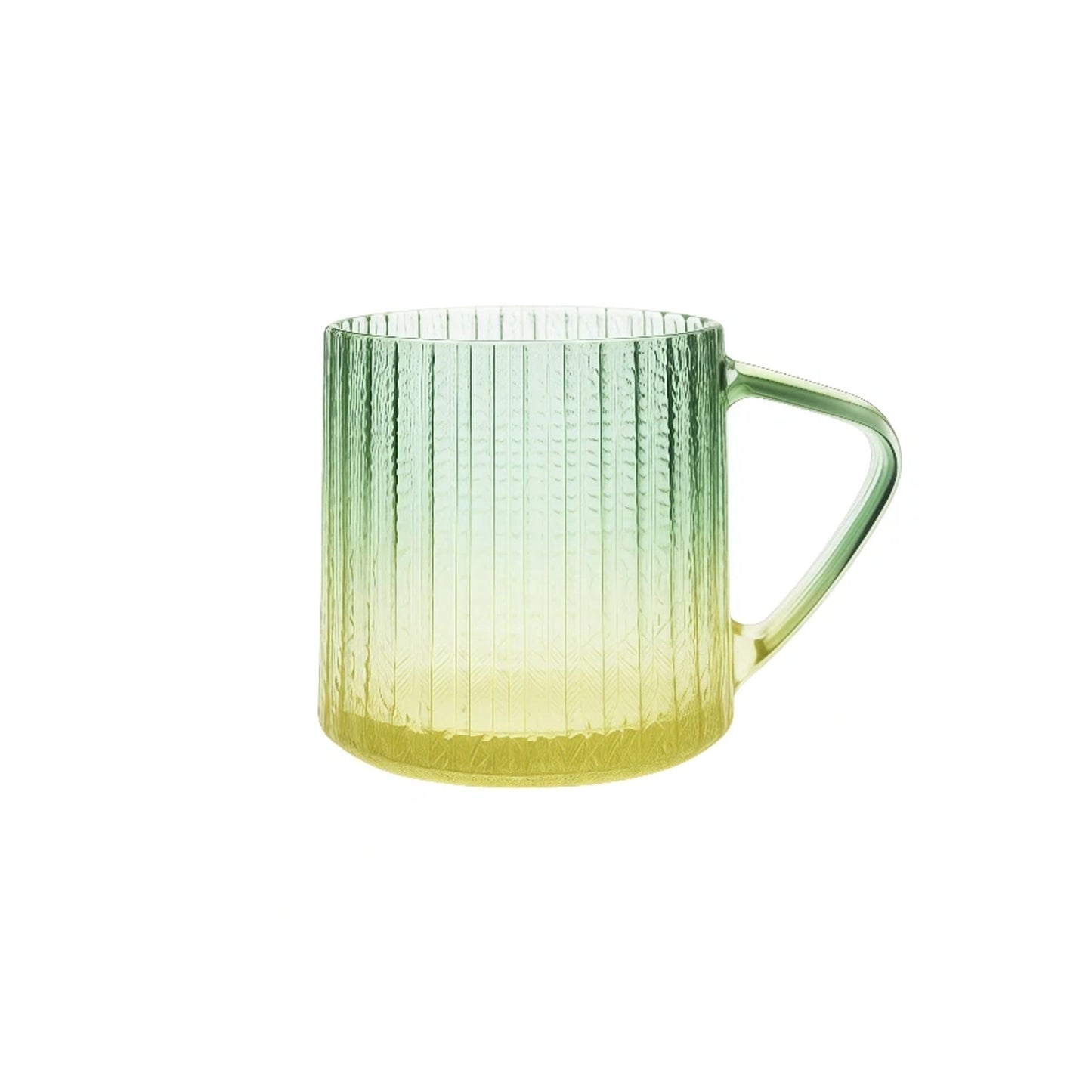 350ml Gradient Design Glass Mug Green