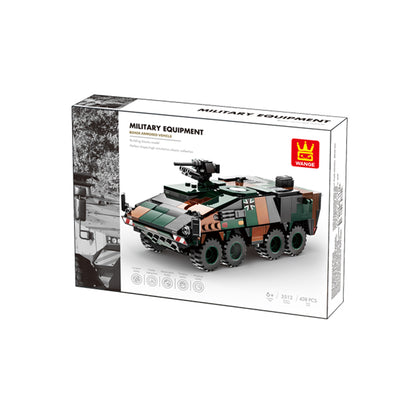 Wange Military Equipment Boxer Armoured Vehicle 438 Piece Building Block Set