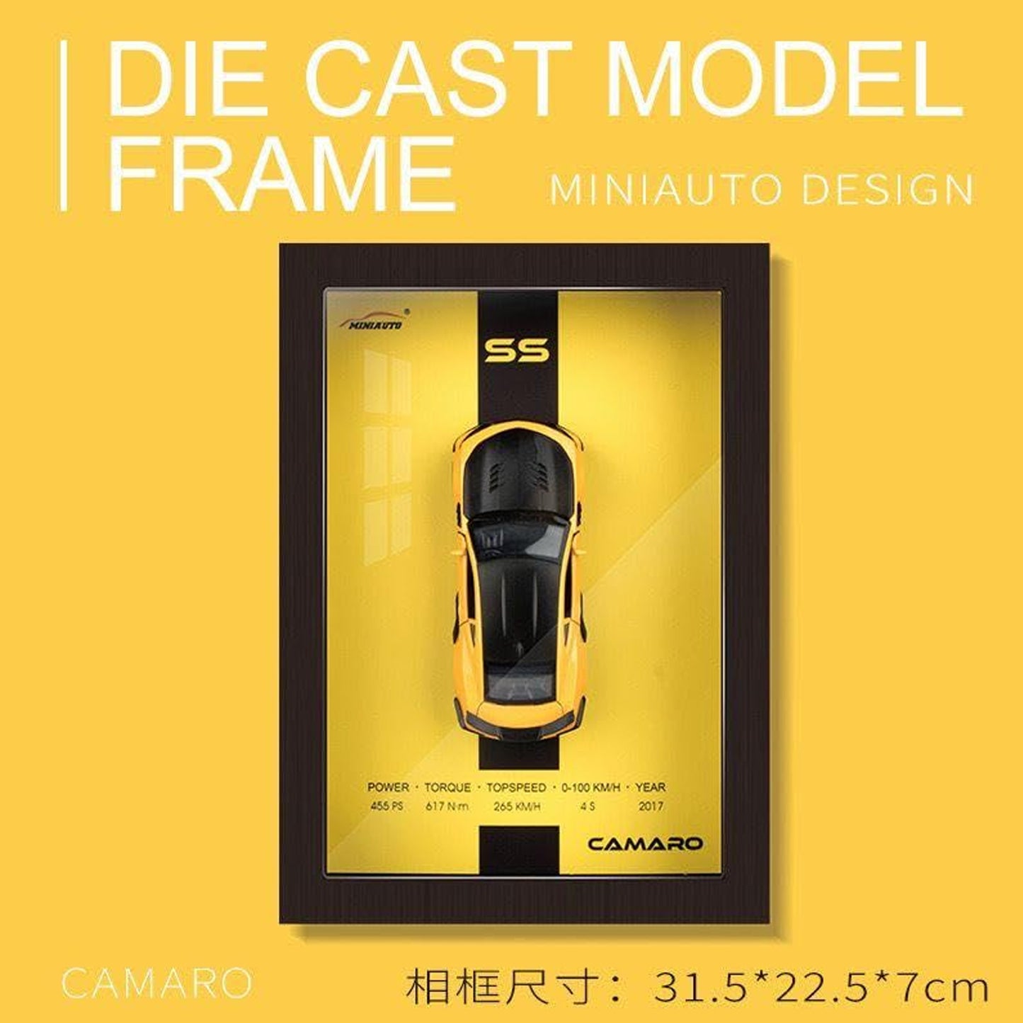 Die Cast Car Model Frame Yellow