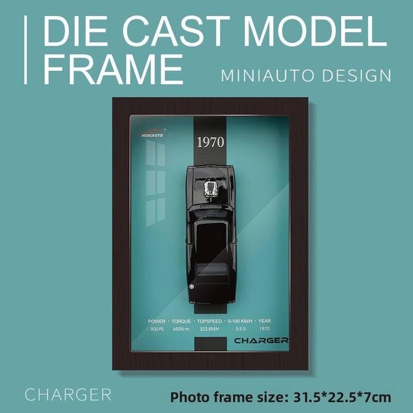 Die Cast Car Model Frame Black
