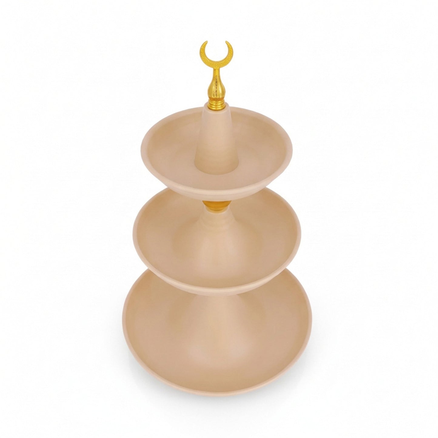 3 Tier Cake Stand Cream & Gold