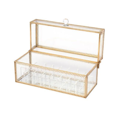 Exotic Designs 24 Slot Cosmetic Organiser Gold