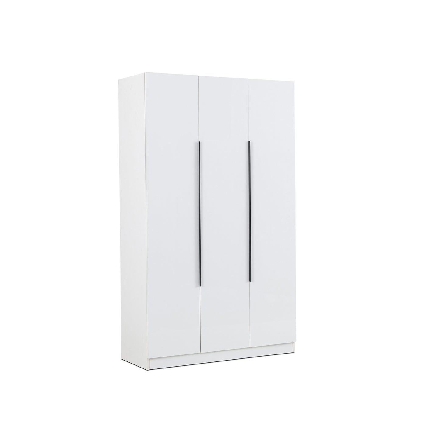 3 Door High Gloss Wardrobe White