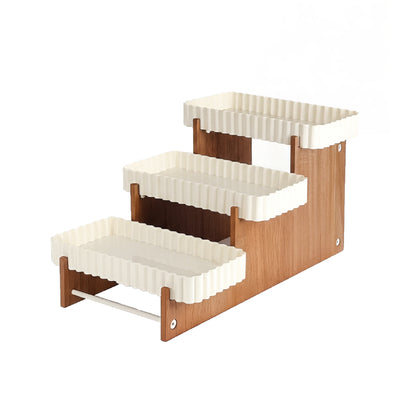 3 Tier Wooden Cake Stand Cream