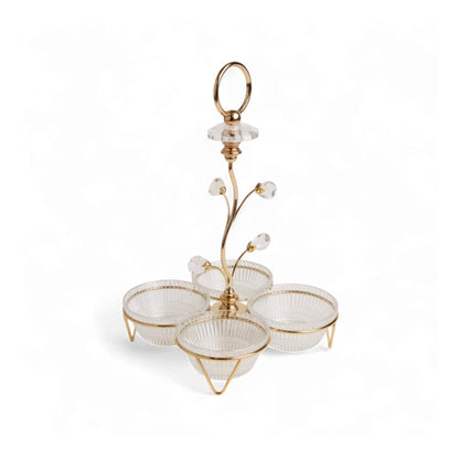 The Venice 4 Piece Snack Bowl Set Gold
