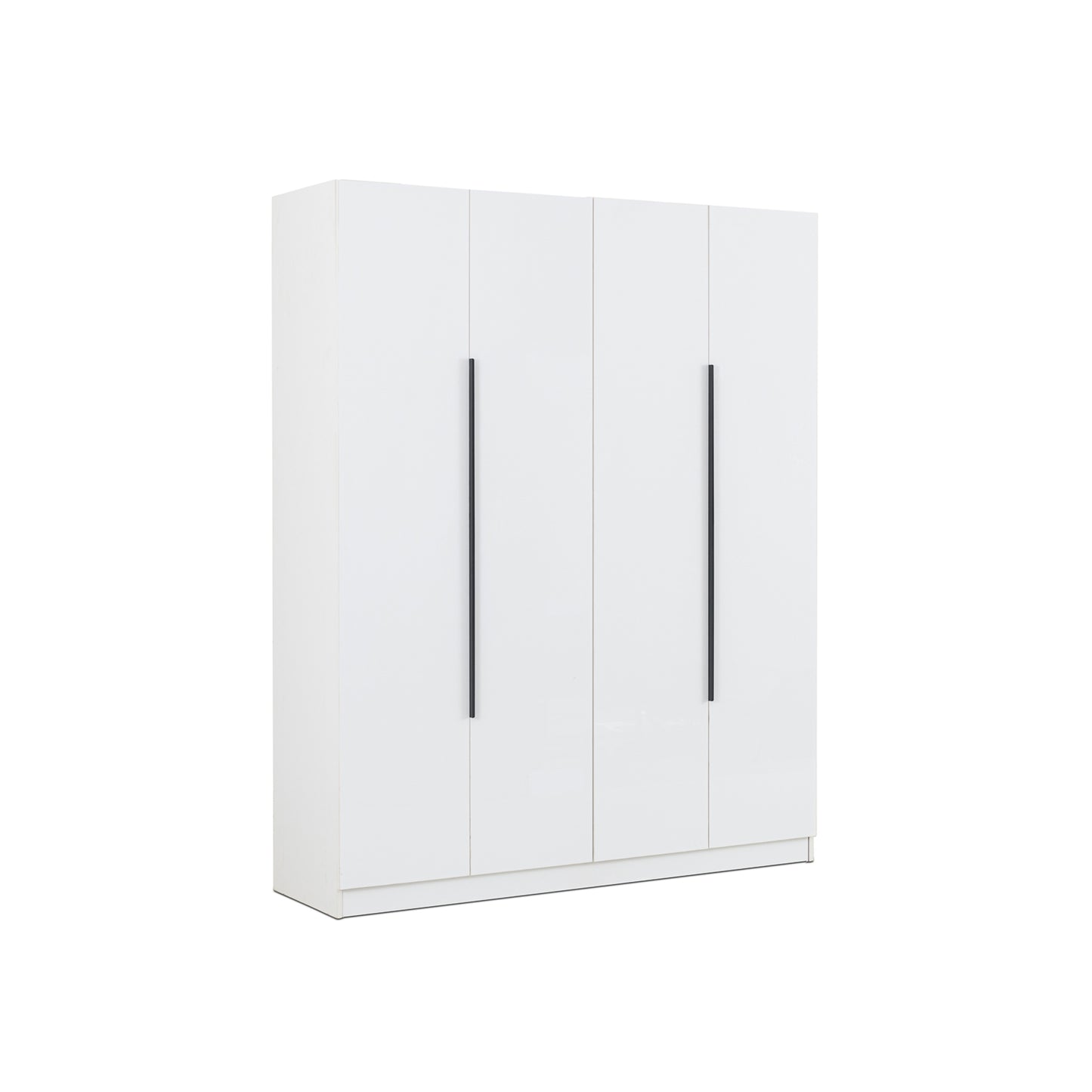 4 Door High Gloss Wardrobe White